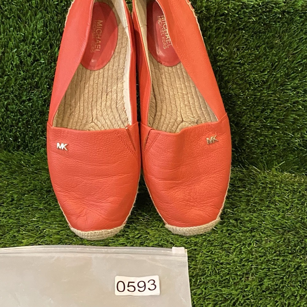 Michael Kors Kendrick leather slip-on espadrille flats* size 7.5 - Picture 11 of 11
